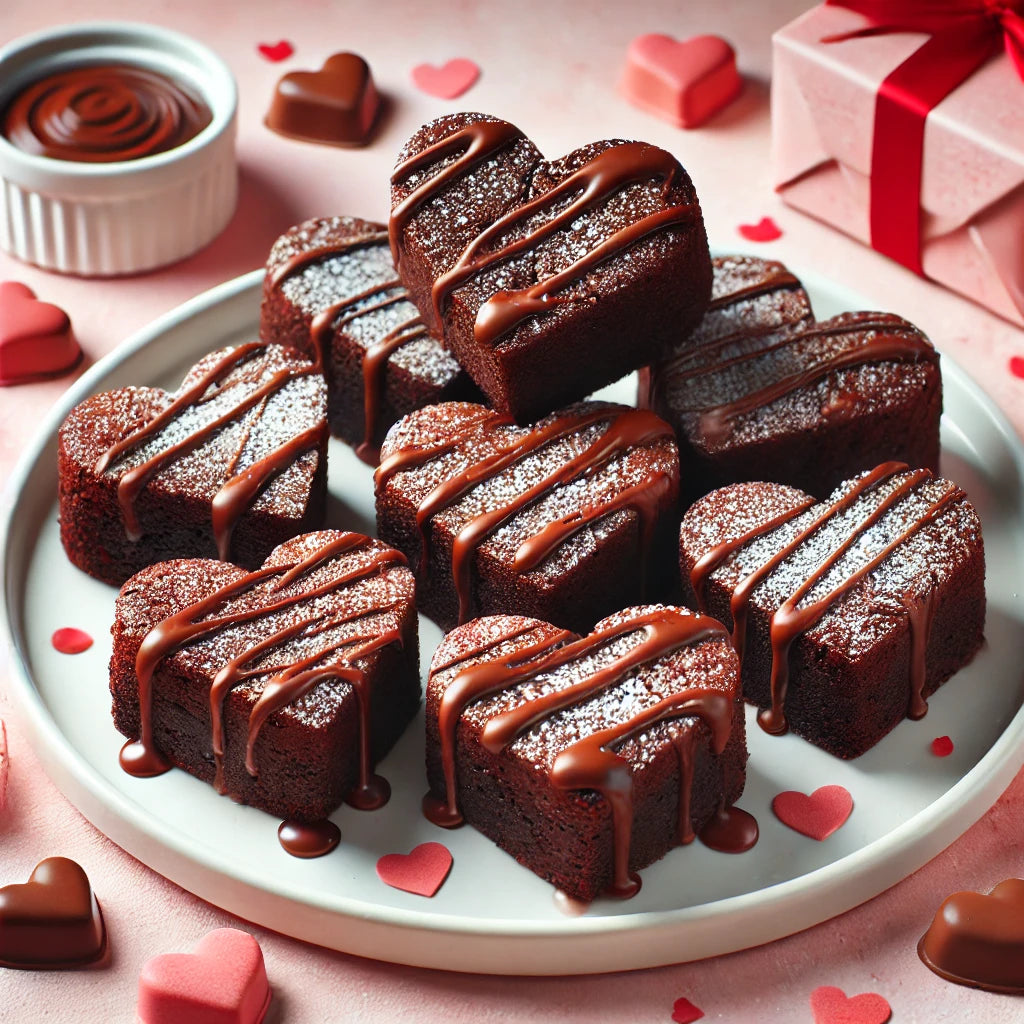 Vegan Heart-Shaped Brownies ( 3 Pack)